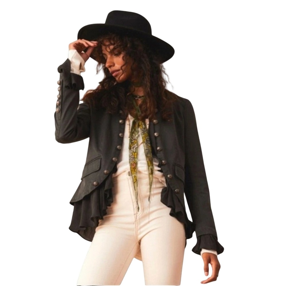 Free People Romance Ruffle Jacket